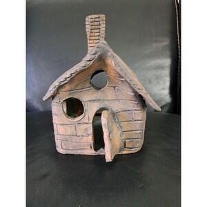 Vintage VERY RARE TERRA COTTA BIRD HOUSE - excellent‎ condition. One Of A Kind
